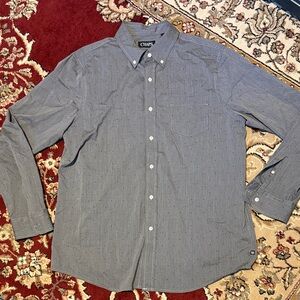 Chaps Blue Casual Button Down Shirt